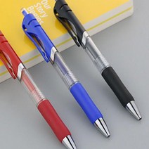 필기감 좋은 볼펜 3색 문구류 안번지는 볼팬 특이한볼펜 얇은볼펜 이니셜볼펜 귀여운볼펜 신기한볼펜, 레드(b)