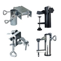 파라솔거치/파라솔고정대/파라솔거치대/파라솔받침대/파라솔고정/파라솔/캠핑/기둥/테이블/난간/트럭/, 테이블고정형(실버)