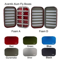 Aventik 알루미늄 플라이 박스 플라이 낚시 상자 EVA 폼 플라이 박스 플라이 낚시 상자 10 구획 낚시 상자, 레드 폼 A