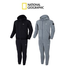 [한정특가] 내셔널지오그레픽 남녀공용 트레이닝복 상하의세트 블랙 그레이 2컬러