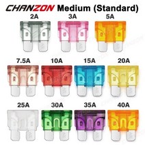 자동차휴즈 휴즈 10pcs ATC ATM 미니 마이크로 자동차 퓨즈 자동 블레이드 2A 3A 5A 7 10A 15A 20A 25A 30A 35A 40A 빠른 불어 전기 오토바이, 10pcs ATC(Medium)_7.5A