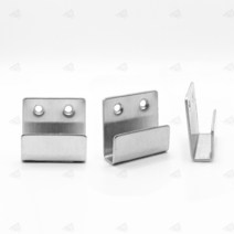 샤워 부스 거울 ㄷ자 브라켓 전시 액자 타일 받침 선반 다보 욕실 화장실 유리 지지 돌출 표찰 후크 비밀칸막이 설치 부자재 아크릴판 고정 부속 스텐 핀 10mm, 1개