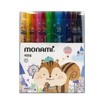 모나미 모니주 샤프식 색연필 남, 12색, 15개