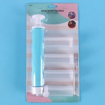 모나카깍지 앙금 플라워 벚꽃 깍지 짤주머니 베이킹 재료 케이크에 대 한 새로운 4pcs 수동 브러시 반짝이 장식 diy 스프레이 튜브 케이크 브러시 펌프 컵 케이크 디저트 주방, 파란색