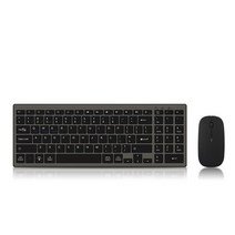 얇은 2.4G 무선 키보드 MacBook Pro iMac 노트북 데스크탑 마우스 블루투스 Windows MacOS 풀 사이즈, 한개옵션1, 02 Keyboard Mouse