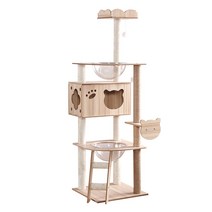 빈샵 고양이 캣타워 캣폴 고양이집 고양이하우스 스크래쳐 스크레쳐 고양이용품 고양이놀이터 고양이침대, 440번우주선2하우스캣타워원목색