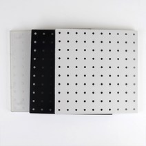 socean 도구 소품 걸이 벽부착 타공판 페그보드 -투명외 고리 꽂이 보드 케이스 홀 키친 행거 벽면 인테리어 수납장, 흰색