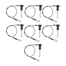 GHSHOP 9x 금속 볼 잠금 장치 퀵 릴리스 핀 푸시 버튼 미세 마감 8mm-40mm, 40mm, 블랙, 스테인레스 스틸