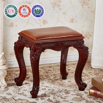 사계절용 패브릭 엔틱 화장대 의자 스툴 147189, 암갈색 갈색 국수(사각형)