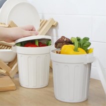 1인가구 냄새차단 밀폐형 음식물 쓰레기통 1리터 사용이편리한 간단한, 아이보리