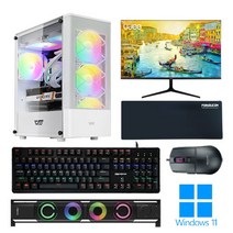 포유컴퓨터 모니터 풀세트 게이밍 조립 컴퓨터 PC 본체 최신 고사양 윈도우 롤 배그, 01번_에디션, 03. 27인치