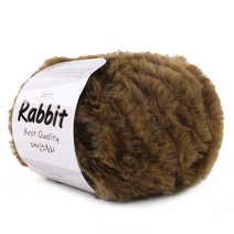 마마니트 소프트래빗 인조토끼털실 뜨개실, 23 카키