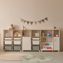 장인가구 펑키키즈 장난감정리함 수납교구장 10종, 01. 600 도어 수납교구장, 위스퍼화이트