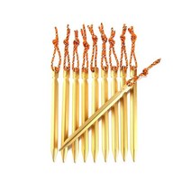캠핑 악세서리 10 개대 18cm 알루미늄 합금 텐트 못 반사 로프 접지 못 스테이크 캠핑 하이킹 장비 야외 텐트 액세서리, 금