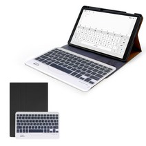 삼성 갤럭시탭 S8 S7 플러스 S7FE 콤비 블루투스 키보드 케이스 북커버 S펜수납 31cm 28cm, 블랙