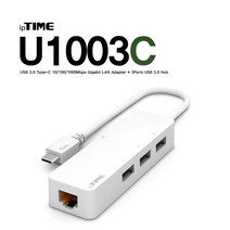 IPTIME 아이피타임 U1003C 유선랜카드 USB3.0 기가비트 허브 3포트