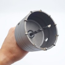 콘크리트 홀쏘 90mm길이 타공 드릴비트 세트 함마 로드포함 조적벽돌 시멘트벽 홀쏘우, 90mm 타공 헤드 + 연결 로드막대기 1세트