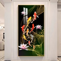 HZJL 구어도 보석십자수 구슬 제작 자수 대형 도안 HS15, 잉어구어도십자수(GUD15)_50x80cm
