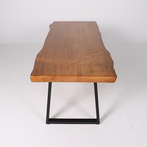 베르데 주문제작 우드슬랩 원목 식탁 카페 4인 6인 8인 10인 스틸 철제다리 테이블, 6인 식탁 1800형 주문제작