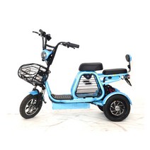 국내출고 3륜 소형전기차 세발 전기 자전거 출퇴근용 부모님 노인 전동차 반려견 캐리어, 블루
