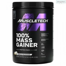 머슬택 게이너 단백질 파우더 2.33kg 바닐라 류신 함유 미국 프로틴 가이너
