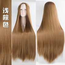 여자가발 코스프레 단발 붙임머리 브릿지 데일리 앞머리가발 여자단발머리펌 새치커버 뱅여자가발 새로운 긴 가발 고온 섬유 합성 가발 의상 가발 파티 가발 색 42, 연한 갈색, 39.37