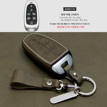 이지스오토랩 현대 더뉴 팰리세이드 싼타페 키케이스 키홀더 스마트키케이스, 리츠S H-06 7버튼(올리브), 스트랩각인추가안함