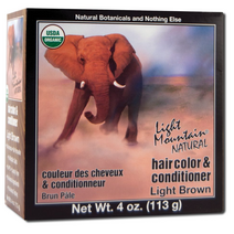 라이트마운틴 헤나 염색약 라이트 브라운 113g Light Mountain Natural Hair Color & Conditioner Light Brown, 라이트브라운, 2개