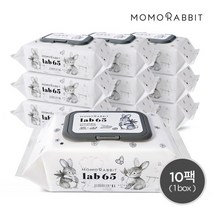 [모모래빗] lab65 아기물티슈 엠보싱, 72매, 10팩