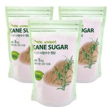 퓨어스윗 비정제 사탕수수원당 3kg1kgx3팩)갈색설탕