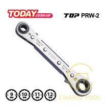 TOP 탑 라쳇렌치 PRW-2 냉동렌치 냉동라쳇 9 10 11 12 mm 라쳇핸들 기계 설비 배관 건설 볼트 너트 일본 일제 공구 카리스툴