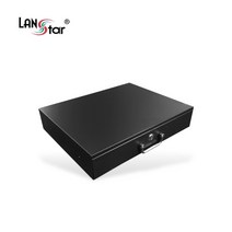 랜스타 허브랙 슬라이드 서랍장 2U (아이보리/블랙), LS-2UBD 블랙