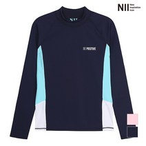 [니] [NII] 여성 하이넥 배색 래쉬가드_NNYAXVM5426