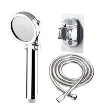 아리니나 SUPERNOVA 3단 분사조절 온오프 샤워기 풀세트, 샤워기+거치대+샤워줄_실버