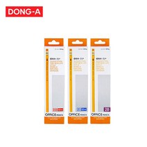 동아 오피스연필 지우개 6본 12본 B HB 2B 옐로우연필 사무용 전문가용 국산연필, 1개, 오피스연필 12본(B)