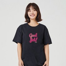 E-An스토리 패션 키밍 GOOD JOB 귀여운 반팔티 그래픽