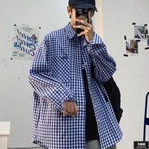 가바바 남성 긴팔 남방 기본 촘촘 체크 무늬 러블리한 셔츠 G58985