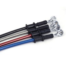 브레이크디스크 디스크브레이크 호환범용 500-1200mm 오토바이 유압 강화 브레이크 클러치 오일 호스 라인, 02 Silver 60cm