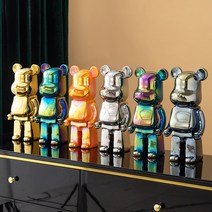 베어브릭 Bear brick-동상 선물용 액세서리 집들이 선물 침실 장식 거실 장식 인형 인테리어, 무지개곰 높이 28CM
