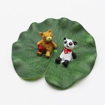 물에뜨는 연잎 곰돌이 한쌍