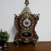 [바보사랑] PR 대형 고급 앤틱 탁상시계 무소음 골드, 상세 설명 참조