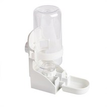 500ml 고양이 개 케이지 매달린 물 디스펜서 애완 동물 술꾼 식수 공급기 그릇 장치 앵무새 새 토끼 비둘기, 01 WHITE