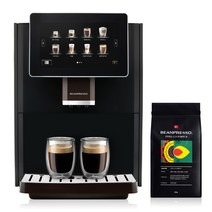 빈프레소 전자동 가정용 커피머신 에스프레소 머신, 블랙+원두증정