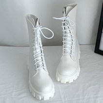 나나구두 레이스업 패션 통굽 워커 5cm