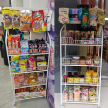 편의점 매점 과자 진열대 약국 선반 이동식 메쉬 매대, 상세이페이지 참고, S