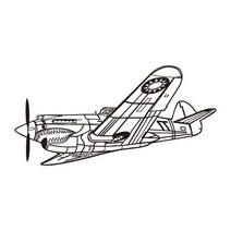 대형 비행기 스티커, 흰색, L