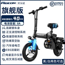 접이식 전기 자전거 리튬배터리 초경량 소형, 48V, 20AH, 플래그십순전40km일선브랜드에너지회수자동차S클