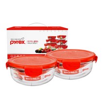 파이렉스 유리 밀폐용기 원형 625ml 2개세트, 단품