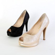 아리앤 블링 반짝이 토오픈 펌프스힐 -11cm
