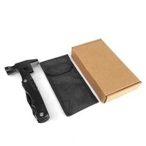 야외 다기능 발톱 망치 차량 안전 접는 망치 깨진 창 탈출 망치 목공 망치 캠핑 도구, Black